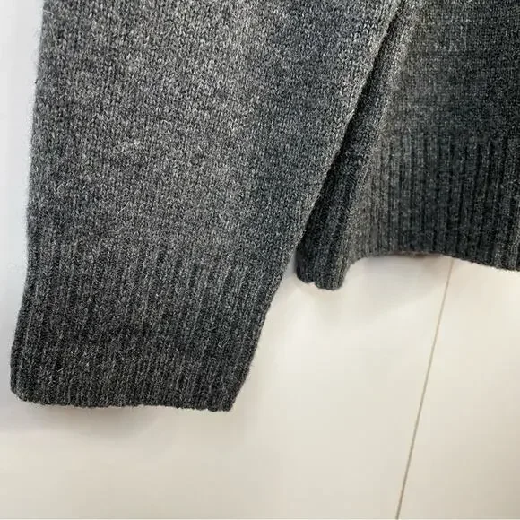 Telluride Clothing Fair-Isle Full Zip Cardigan Wool Blend Charcoal Gray Medium - Picture 7 of 13